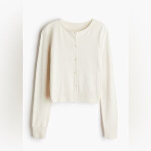 H&M Fine Knit Ivory Cardigan
